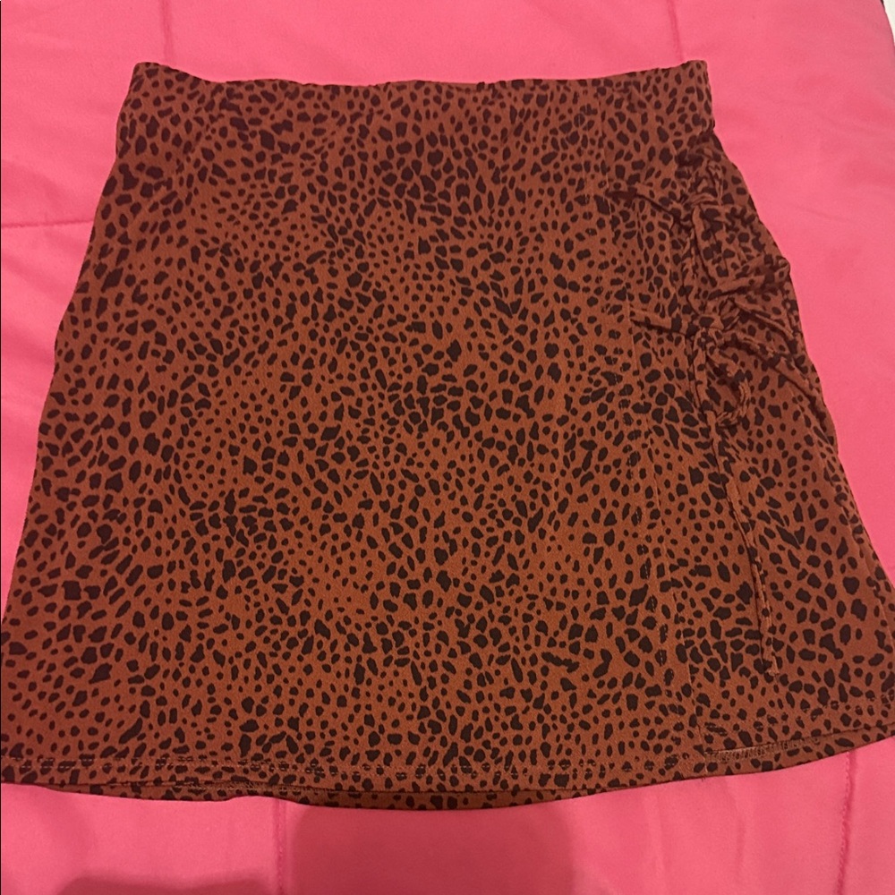 Windsor Brown and Black Animal Print Pencil Skirt
